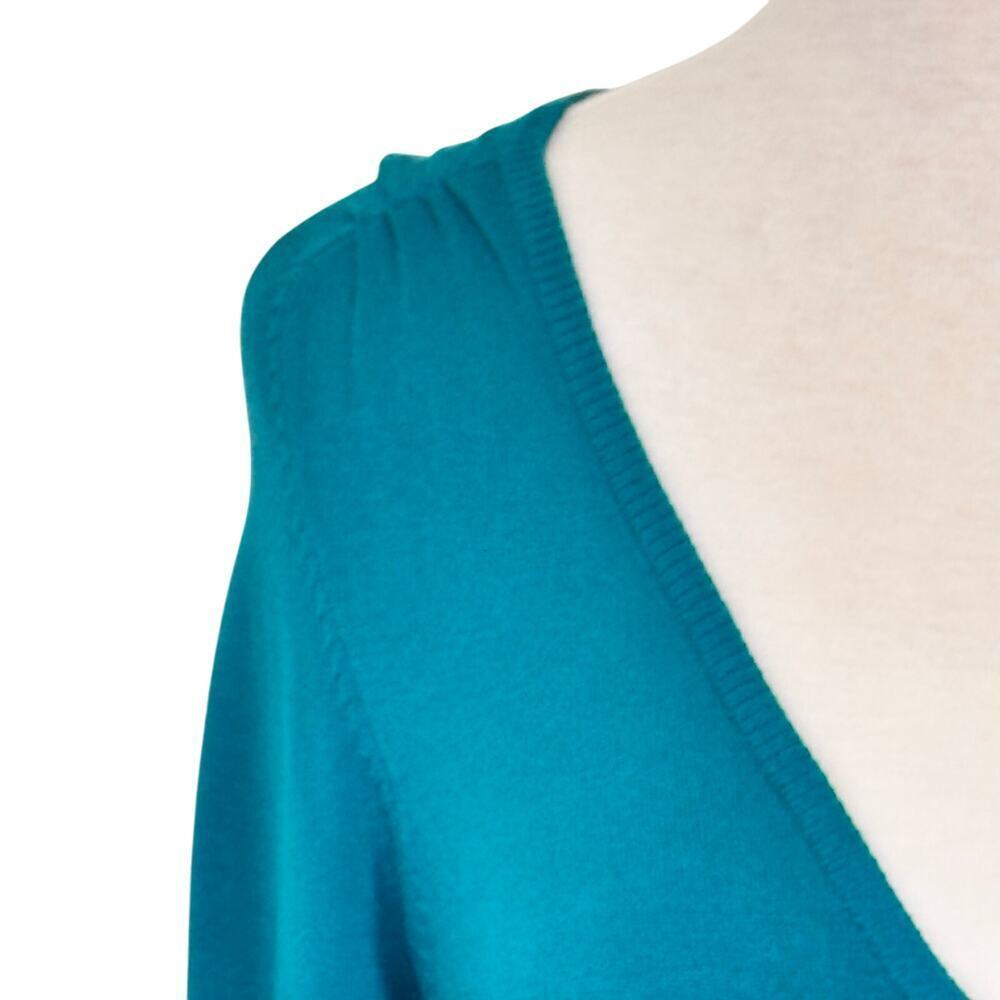 New VERTIGO PARIS Teal‎ Knit Sweater Midi Dress Long Sleeve Women's Sz M - Picture 3 of 14
